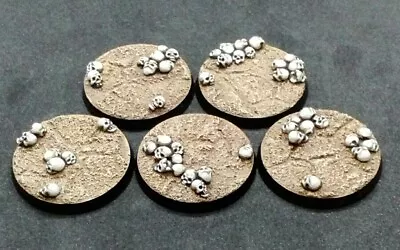 40mm Resin Bases Skulls For Warhammer 40k Age Of Sigmar • £4.99