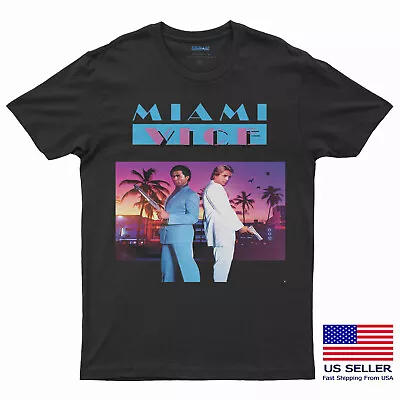 New Miami Vice Logo Police TV Series Classic Retro 80's Don Johnson Gift T-Shirt • $15.88