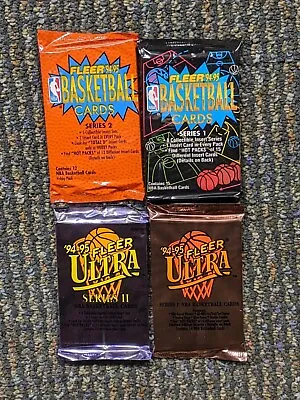 1994-95 Fleer & Fleer Ultra Basketball Vintage 4 Pack Lot - (Possible HOT PACKS) • $22.99