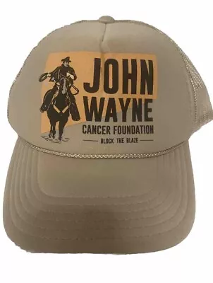 John Wayne Cancer Foundation Hat Cap Snapback Gold - PreOwned • $8.99