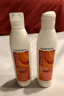 MATRIX TOTAL RESULTS Sleek Lisse SHAMPOO And CONDITIONER 10.1 Fl Oz EACH New! • $49
