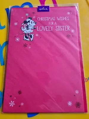 Sister Christmas Card NEW - Hallmark - Minnie Mouse • £1.70