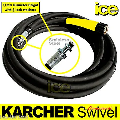 10m HEAVY DUTY KARCHER HD 5/11 5/12 6/12 6/13 7/11 7/18 JET WASH HOSE PRE-2017 • £84.99