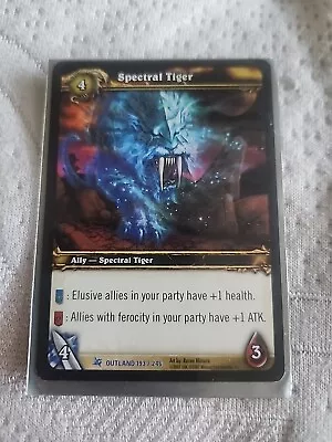 World Of Warcraft Spectral Tiger Card WoW Fires Of Outland NON LOOT • $5