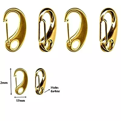 100 GOLD Plated Auto-Close CLIP CLASP 32x17mm /1-1/4   Paracord Purses Crafts • $33.73