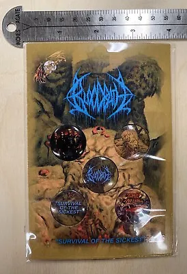 Bloodbath Band 5 Pin Back Button Set Swedish Death Metal Band New In Packaging • $8