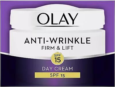 £9.99 • Buy OLAY SPF15 Anti-Wrinkle Firm And Lift Anti Ageing Moisturiser Day Cream, 50 Ml