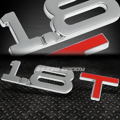 Metal Trunk Bumper Emblem Decal Fender Grill Logo Trim Badge Chrome 1.8t 1.8 Car • $5.69