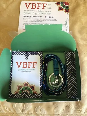 New Vera Bradley Lanyard Midnight Blues In Venetian Paisley Box BFF Invite NEW • $15