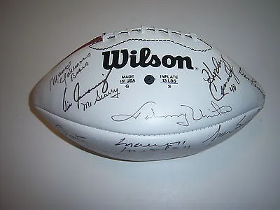 Johnny Unitasvic Janowiczleeroy Selmoncassadymotley Jsa/coa Signed Football  • $2000