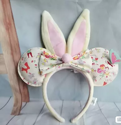 Disney Minnie Mouse Easter Reigning Rabbits Bunny Ear Headband Posable • $14.55