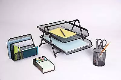 £16.99 • Buy Exerz 4 PCS Mesh Desk Tidy Multi Functional Organizer File Magazine Folder Rack 