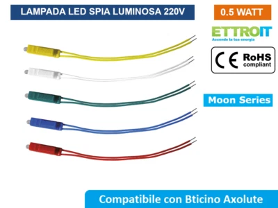 LED-Kontrollleuchten Für Bticino Living & Matix Schalter – 4 Stück, Grün, 220V, 0,5W, Beleuchtbare Tasten