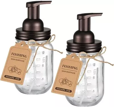 Mason Jar Foaming Soap Dispenser - Rustproof Stainless Steel Lid / BPA Free Foam • $18.89