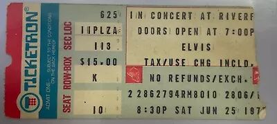 Authentic Elvis Presley Ticket Cincinnati 6/25/1977 Penultimate Show • $150