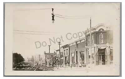 RPPC Main Street LA PORTE CITY IA Iowa Vintage 1912 Real Photo Postcard • $24.99