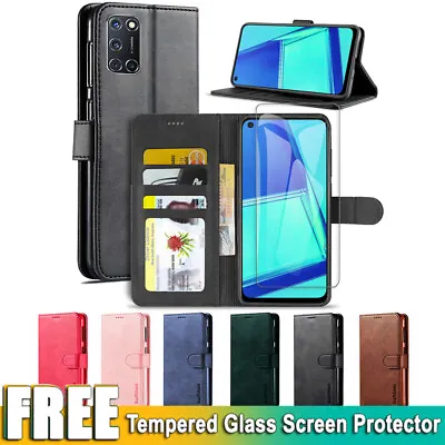 For Oppo A52 A72 A91 A5 A9 A53S A53 Wallet Leather Flip Magnet Tough Case Cover • $9.99