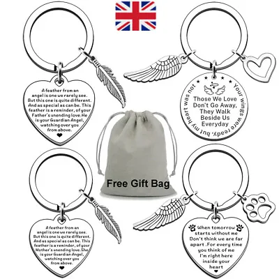 Memorial Gifts Keyring Bereavement Sympathy Gift Wing Angel Keychain Memory UK • £4.75