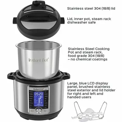 Instant Pot Ultra 6 Qt 10in1 Multi Use Programmable Cooker Slow Free Shipping • $180