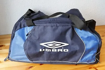 Vintage Umbro Gym Sports Duffle Bag Blue 90s Retro - School Rucksack Travel • £13.99