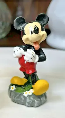 Disney Mickey Mouse Small Figure Plant Decor Garden Sz 2.5  Cake Topper U99 • $10.50
