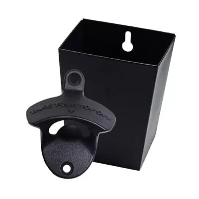 Black Beer Opener Wall Mounted Take Your Bottle Cap Off Bottle Opener With Cap  • $15.96