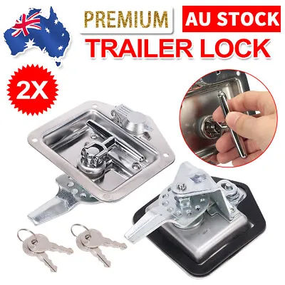$32.45 • Buy 2X T Handle Trailer Lock Key Mount Camper Truck Caravan Stainless Steel Tool Box