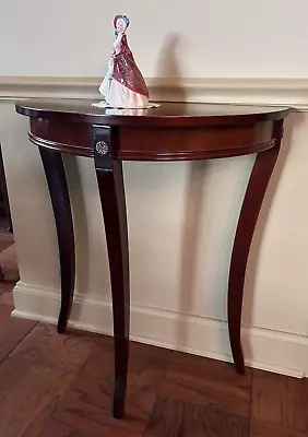 Vintage Bombay Furniture Side Table Semicircle With 3 Legs & Rosettes • $70