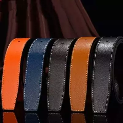 New Leather No Buckle For H 38mm Replacement Belt Men's Strap Straps， • $8.39