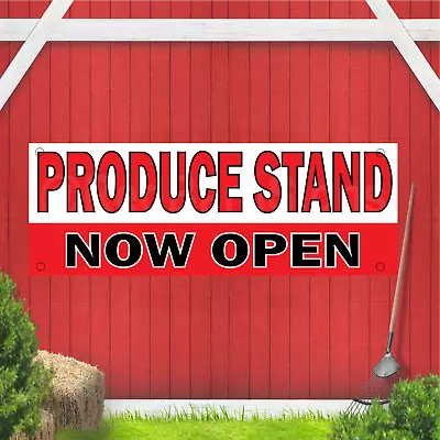 Produce Stand Now Open Indoor Outdoor Vinyl Banner Design • $26.39