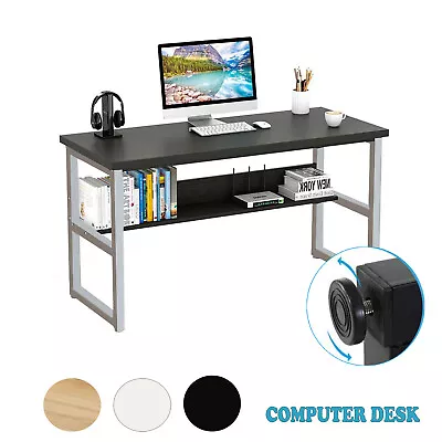  43 Inch Computer Desk Home Office Desk Study Workstation Table With Bookshelf • $62.69