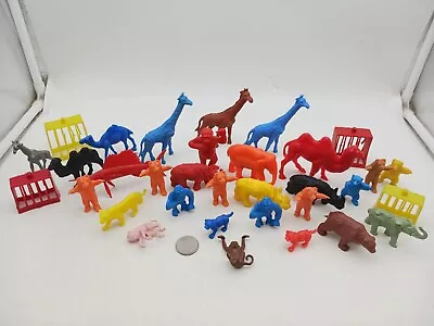 Vintage Big LOT Marx & MPC Jungle Circus Wild Animals W/ Cages Premium Figures • $64.99