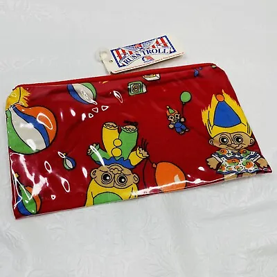 $24.76 • Buy Vintage Russ Berrie Troll Dolls Zippered Pencil Case Cosmetic Pouch USA W Tags