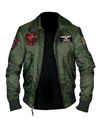 £61.99 • Buy Tom Cruise Top Gun Maverick Flight Bomber Jacket Jet Pilot Jacket