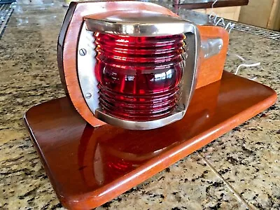 Vintage Perko Bronze Red/green Glass Running Lights Wired 110v W/display Stand • $379