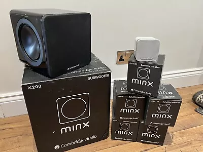 Cambridge Audio Minx 5.1 Home Cinema Surround Sound Speakers MIN11 & X200 Sub • £100