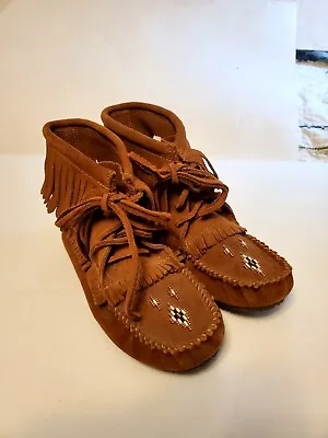 Manitobah Mukluks NWOT Suede Brown Womens Size 7 ~Mens 5 Unlined VGUC • $36.15