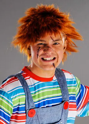 Mens Halloween Chucky Style Messy Adult Fancy Dress Ginger Cosplay Wig • £17.99