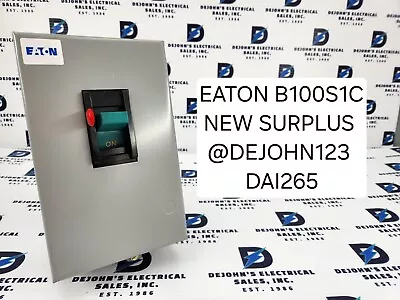 Eaton B100s1c Ac Manual Starter Size 1 3 Phase Nema 1 Encosure New Surplus • $520