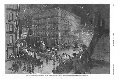 St. Louis Exposition - Procession Of The Veiled Prophet - 1886 Historical Print • $69.95