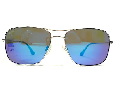 Maui Jim Sunglasses MJ-246-17 WIKI WIKI Silver Frames With Blue Mirrored Lenses • $119.99