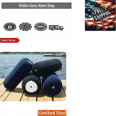 Navy Fleece Boat Fender Cover For Center Rope Tube Style Fenders - 8  X 20  • $78.79