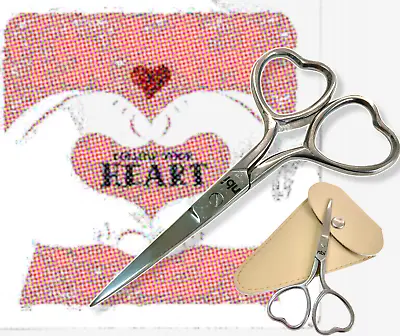 Embroidery Scissors Plated Small Fabric  Thread Paper Plasma Heart Shape ⭐⭐⭐⭐⭐ • £5.98