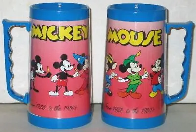 Walt Disney's Mickey Mouse Evolution Images Plastic Tankard 1980's NEW UNUSED • $6.99