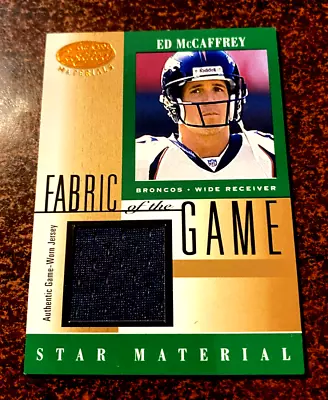 2001 Certified Materials ED McCAFFREY   Fabric Of The Game   GAME WORN - BRONCOS • $9.99