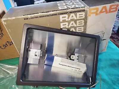 NOS Vintage RAB QF500F Quartz Flood Floodlight 500W Quartz Halogen Lamp Light • $66.93