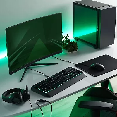 Onn. 4-PC Gaming Starter Kit With LED Keyboard Programmable Mouse NEW • $32.99