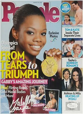 Gabby Douglas Autographed People Magazine Olympics Holding Gold Medal JSA 53591 • $199.99