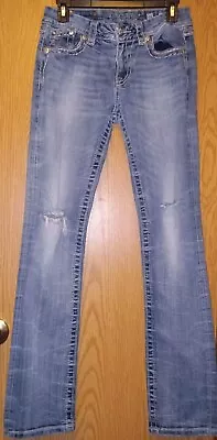 Miss Me Jeans Womens 28 Blue Straight Leg Denim Medium Wash • $18.99