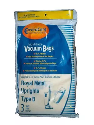 Royal Upright Type B Vacuum Cleaner Allergy Bags 3PK • $7.99